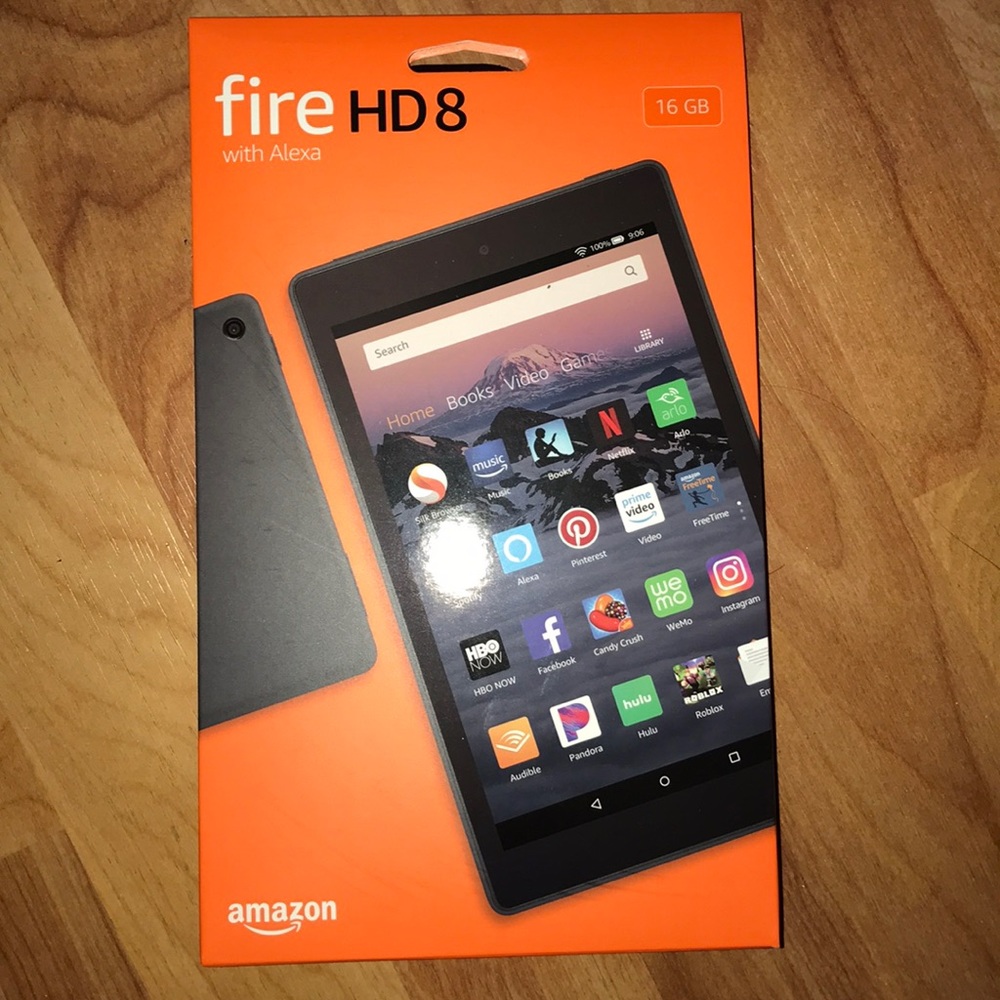 AmazonBasics Black Fire HD 8 Tablet–16 GB